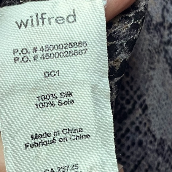 Aritzia “Wilfred” silk sheer animal print blouse like new - Picture 5 of 5